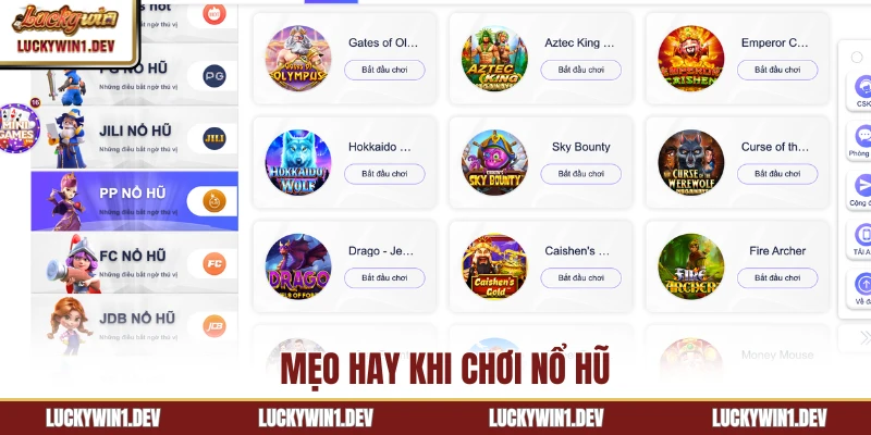 Mẹo hay khi chơi nổ hũ